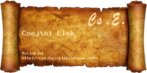 Csejtei Elek névjegykártya